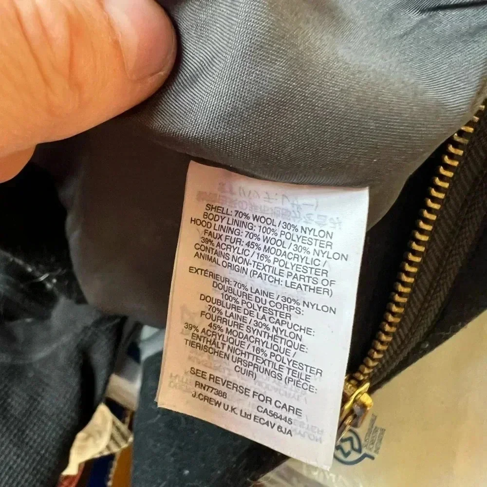 J. Crew - Italian Wool & Chateau Parka w/ Faux Fur
